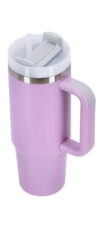 Termovka s slamico BOTTLE AND MORE - vijola, 887 ml - slika 3