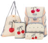 Šolska torba ABC123 - češnji, 4-delni set