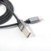 Kabel polnilni ASPOR TYPE-C - 2.4A, nylon, 1.2 m, črn