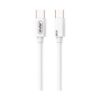 Kabel polnilni ASPOR TYPE-C/TYPE-C - 1 m, bela