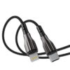 Kabel polnilni ASPOR TYPE-C/Lightning - 27W, nylon, 2 m, črna - slika 2