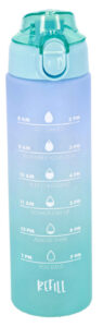 Bidon za vodo BOTTLE AND MORE - refill pastel modra BPA free, 700 ml