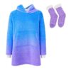 Hoodie odeja z nogavicami MIAU - gradient