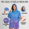 Hoodie odeja z nogavicami MIAU - gradient - slika 2