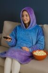 Hoodie odeja z nogavicami MIAU - gradient - slika 3