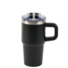 Termovka s slamico MIAU - črna, 600 ml