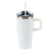 Termovka s slamico MIAU - bela, 600 ml
