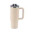 Termovka s slamico MIAU - bež, 900 ml