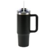 Termovka s slamico MIAU - črna, 900 ml