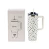 Termovka s slamico MIAU - dots, 900 ml - slika 3