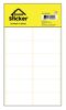 Nalepke BELE - 34x12 mm, 108 nalepk