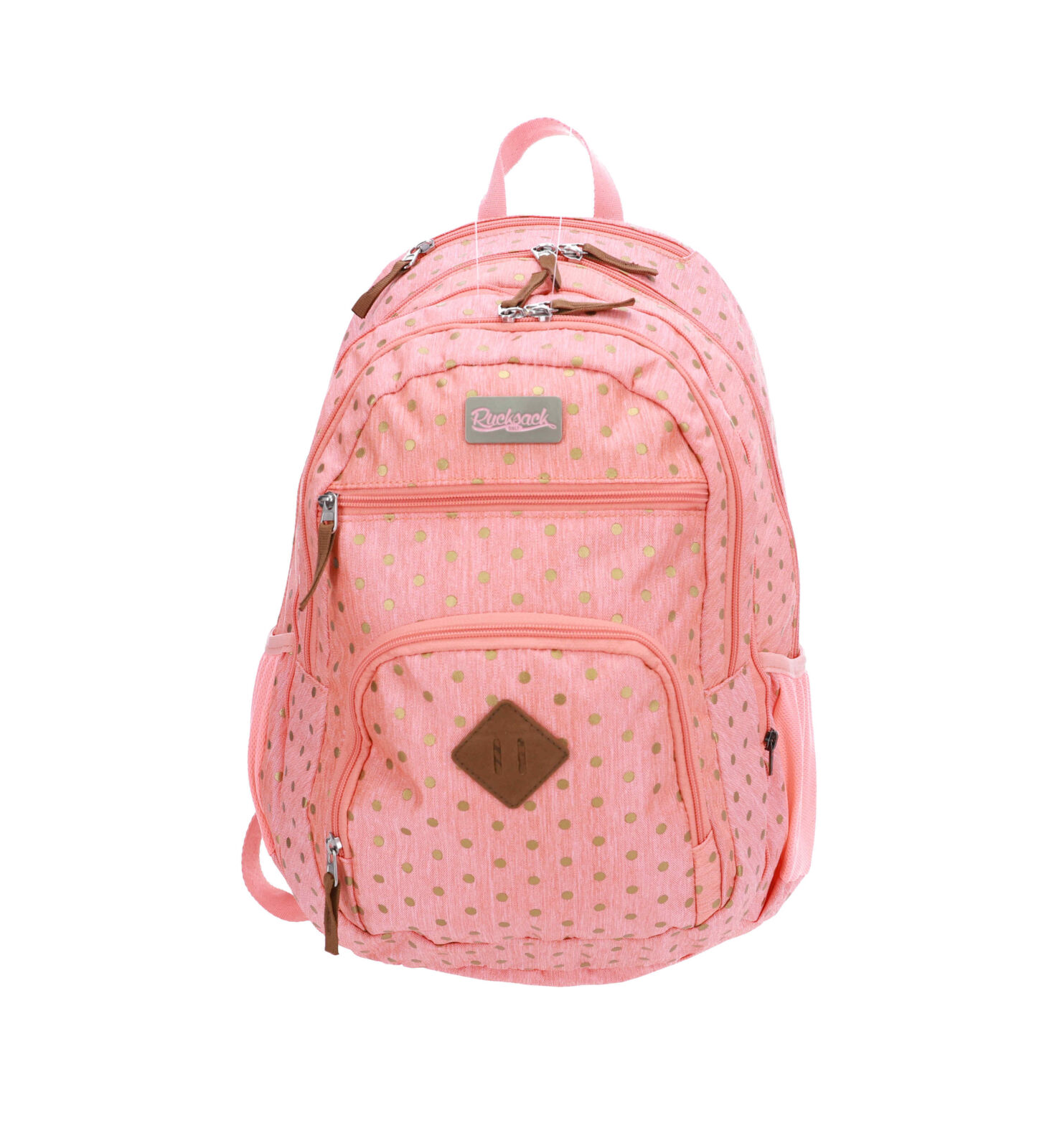 23R111S-04_1 Šolski nahrbtnik RUCKSACK ONLY Doubler 2in1 - apricot gold dots, 25+10 l - slika 1