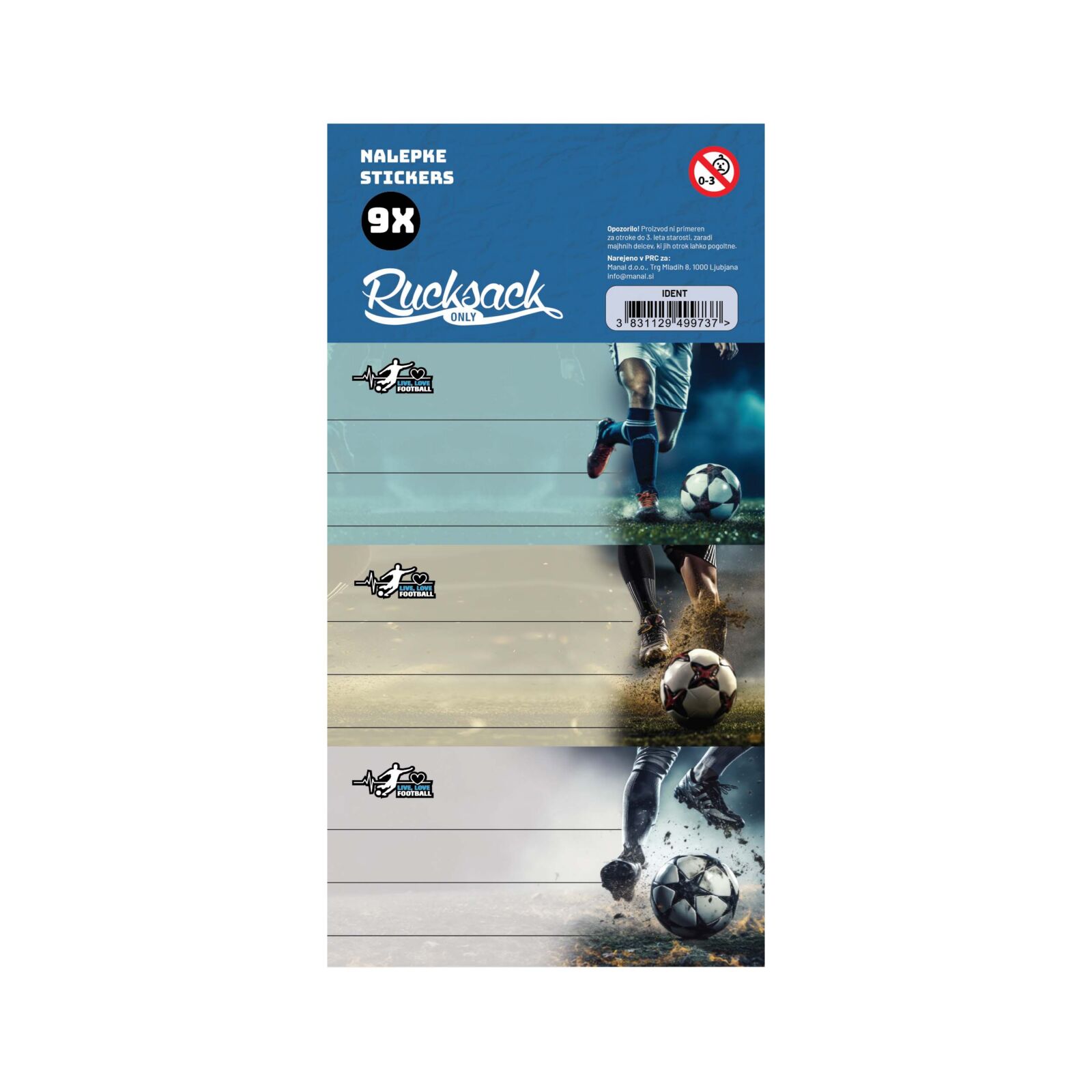 80x160_gamer Etikete za zvezke SKULVAJB - 1/9 football - slika 1