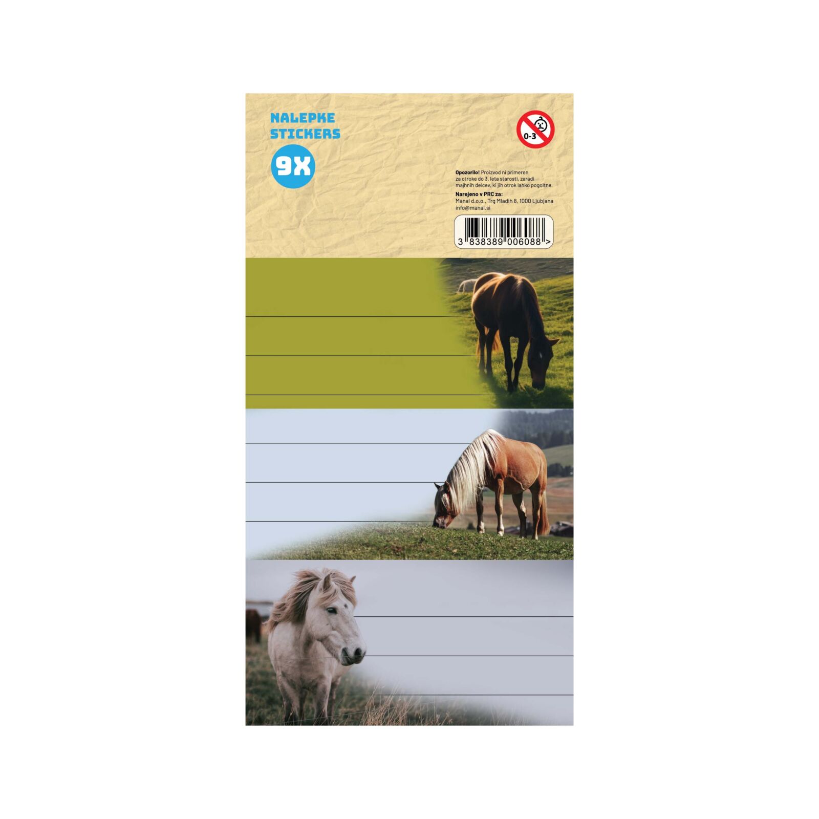 80x160_horse Etikete za zvezke ABC-123 - 1/9 horse - slika 1