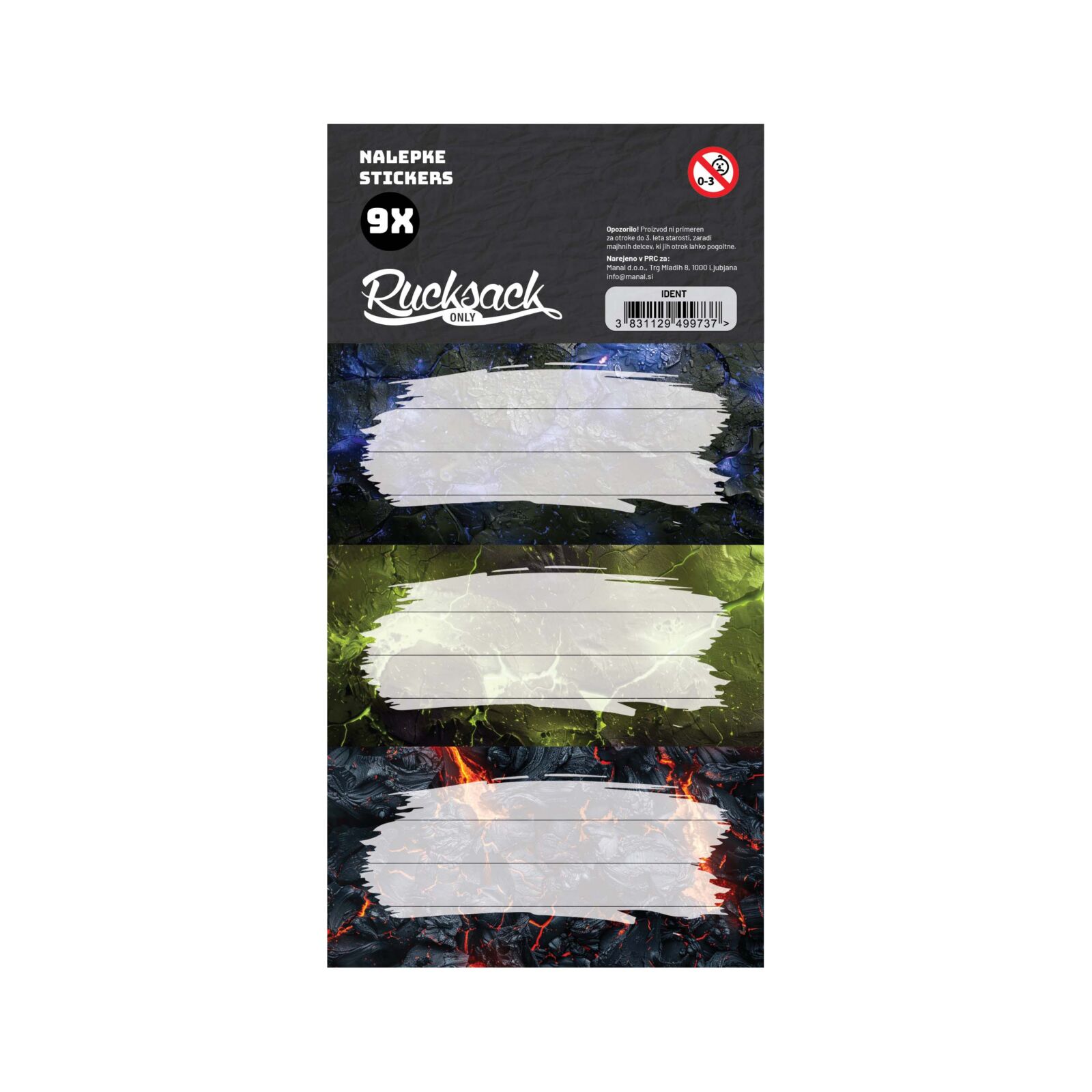 80x160_LAVA Etikete za zvezke SKULVAJB - Lava - slika 1