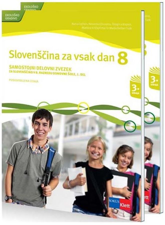 DZ710187_1 SLOVENŠČINA ZA VSAK DAN 8, samostojni delovni zvezek za slovenščino, 8. raz. OŠ., ROKUS - slika 1