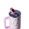 Termovka Miau - s slamico, 1200 ml, flower pink - slika 2