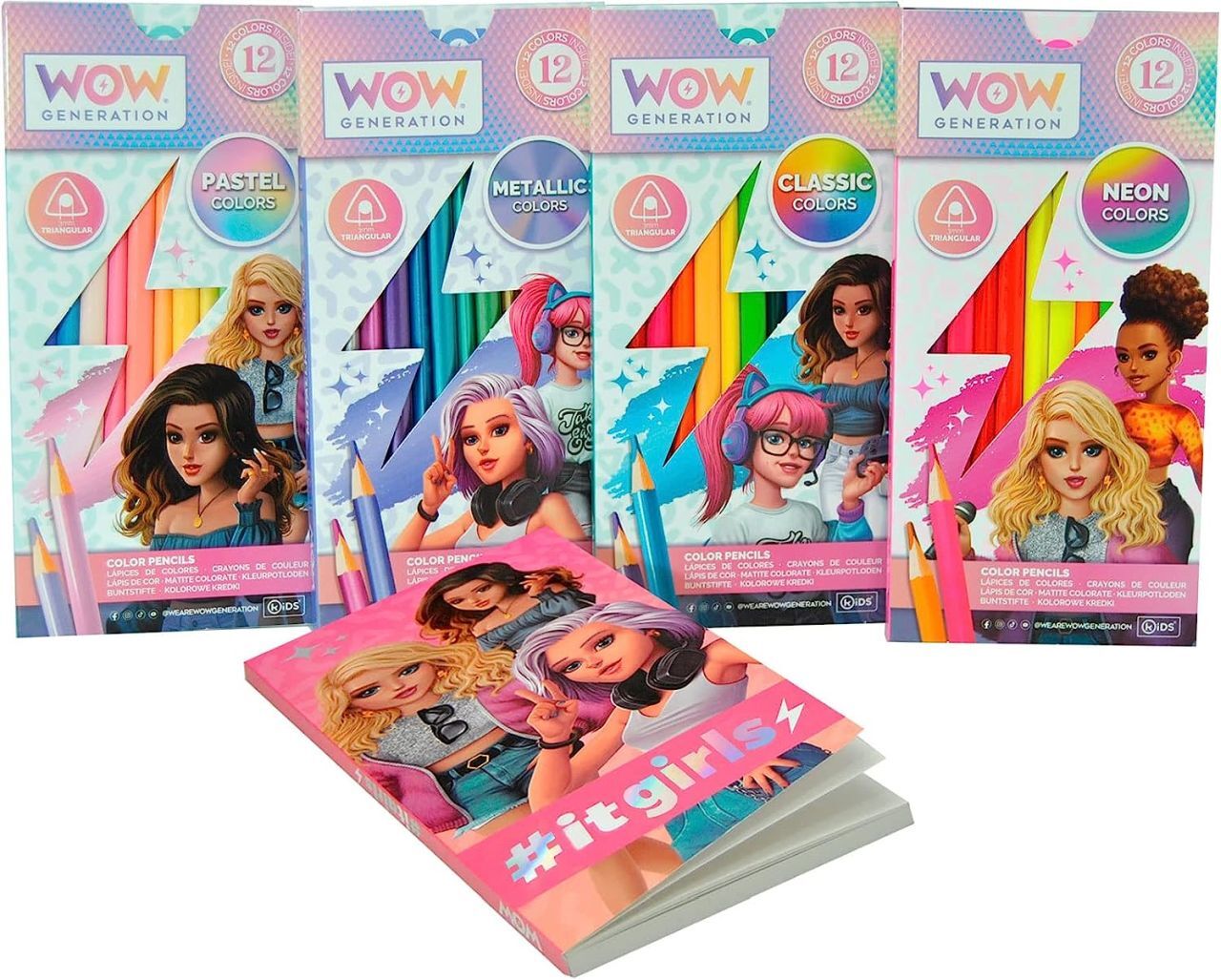 WOW00044 Set svinčnikov WOW - HB, z beležko - slika 1