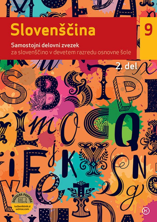 DZ159803 SLOVENŠČINA 9, 2 DEL. SAM. DELOVNI ZVEZEK - slika 1