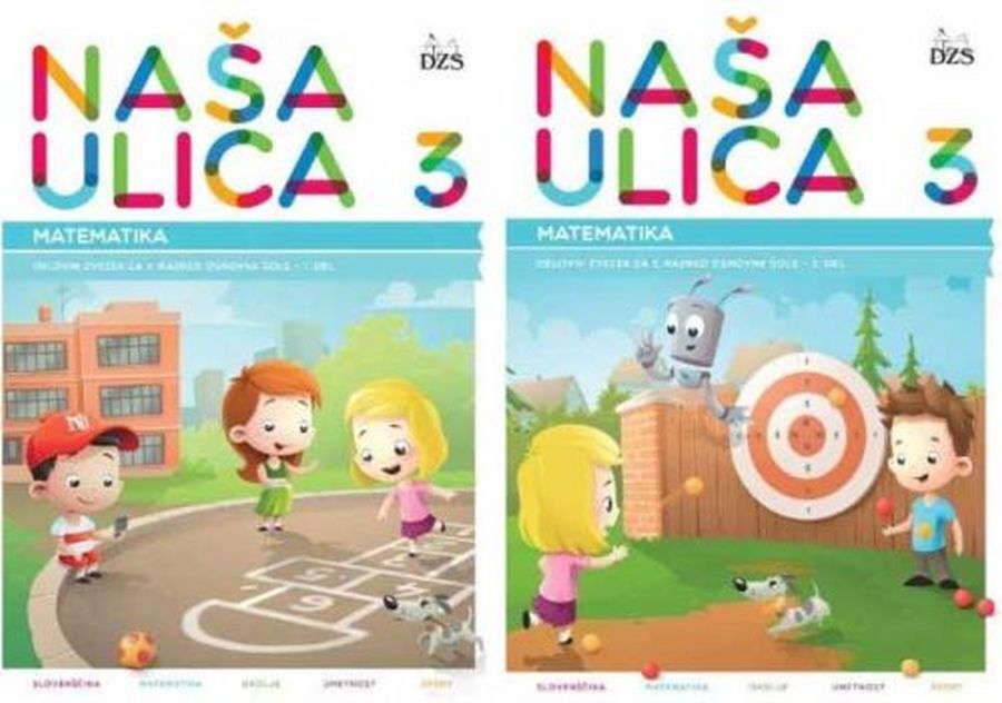 DZ208334_1 NAŠA ULICA 3, 1. in 2. del, komplet delovnih zvezkov za matematiko, 3. raz. OŠ, DZS - slika 1