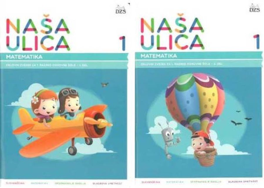 DZ208488_1 NAŠA ULICA 1, delovni zvezek za matematiko (1. in 2. del), 1. raz. OŠ, DZS - slika 1
