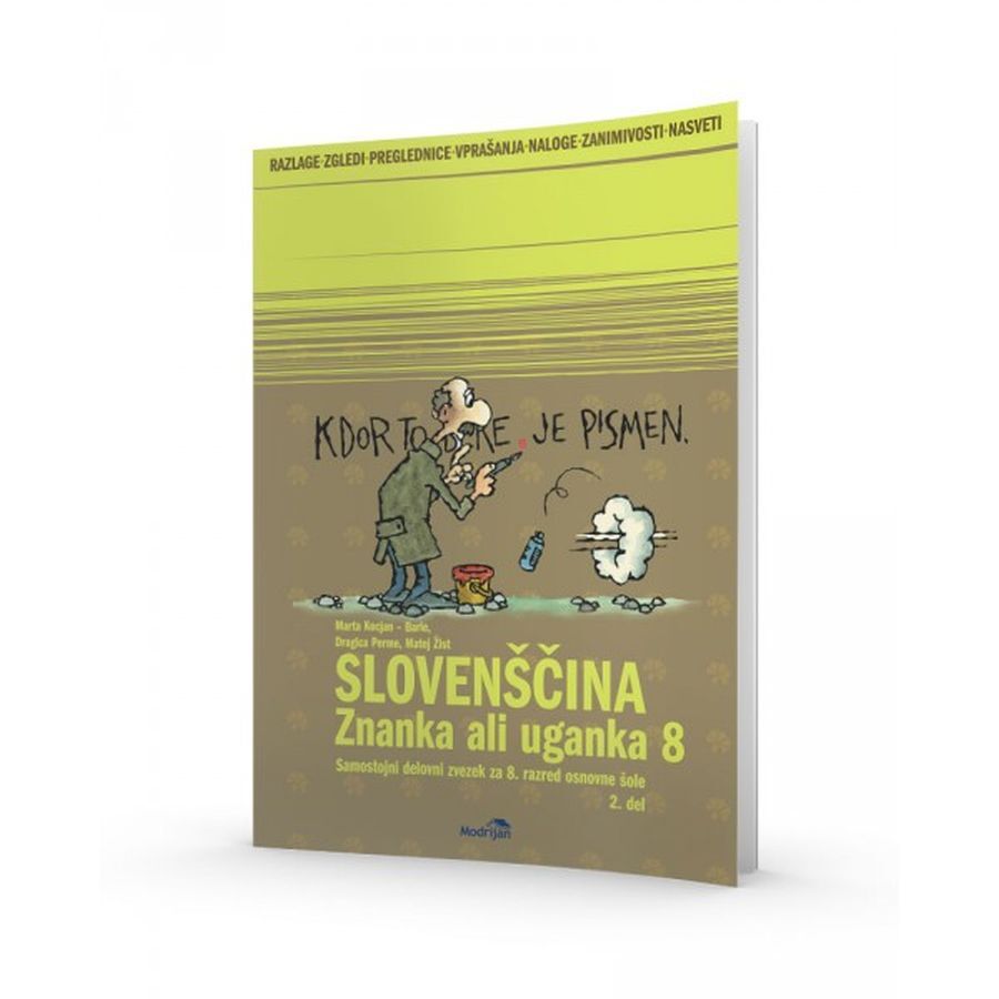DZ417352_1 ZNANKA ALI UGANKA 8, 2.del, samostojni delovni zvezek za slovenščino, 8. raz. OŠ., MODRIJAN - slika 1