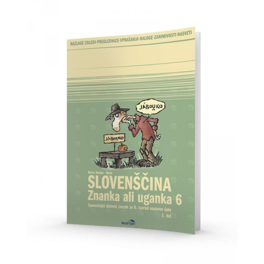 DZ417789_1 ZNANKA ALI UGANKA 6, 1. del, samostojni delovni zvezek za sloveščino + koda za 1. in 2. del, 6. raz. OŠ., MODRIJAN - slika 1