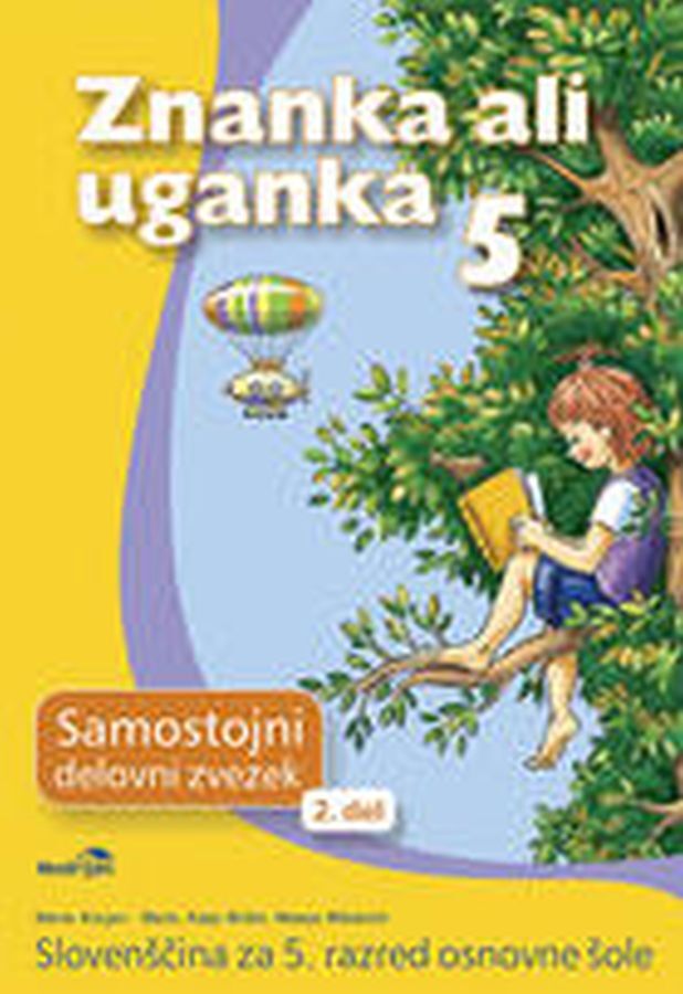 Znanka ali uganka 5-Sam DZ - platnice ZNAMKA ALI UGANKA 5, 2. del, samostojni delovni zvezek za slovenščino, 5. raz. OŠ, MODRIJAN - slika 1
