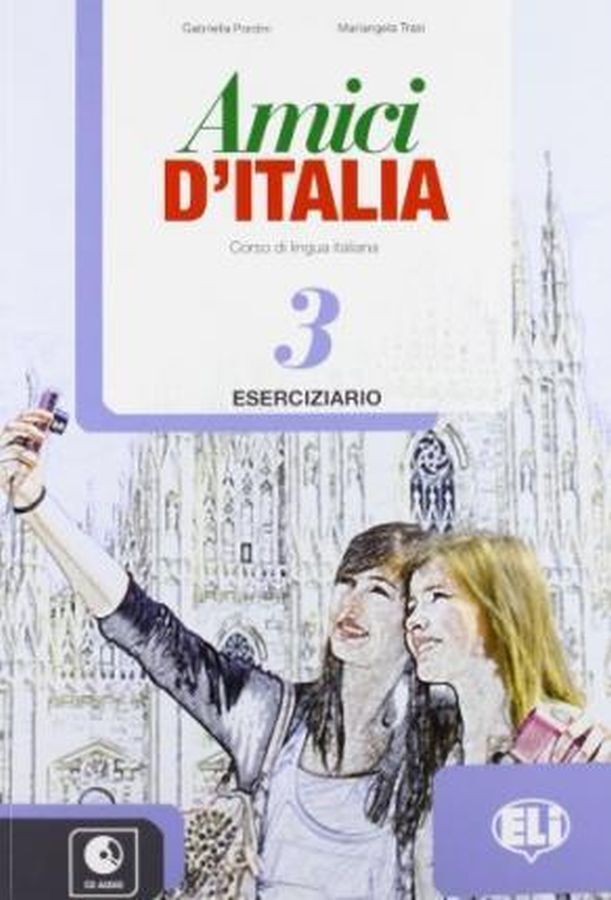 DZ615206_1 AMICI D ITALIA 3, delovni zvezek s cd-jem za italijanščino, 9. raz. OŠ., ELI - slika 1