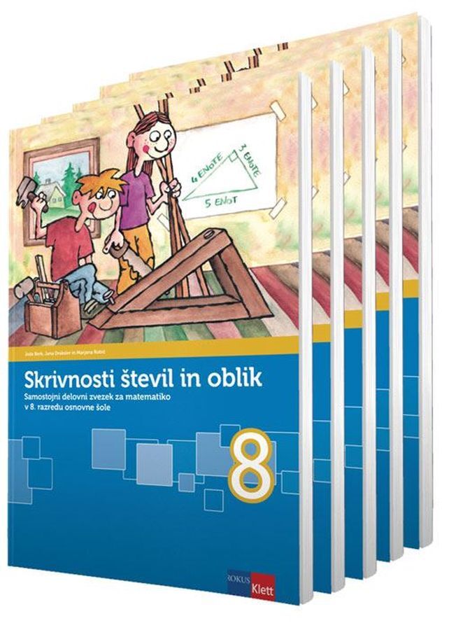 DZ716394_1 SKRIVNOSTI ŠTEVIL IN OBLIK 8, samostojni delovni zvezek v petih delih za matematiko, 8. raz. OŠ., ROKUS - slika 1