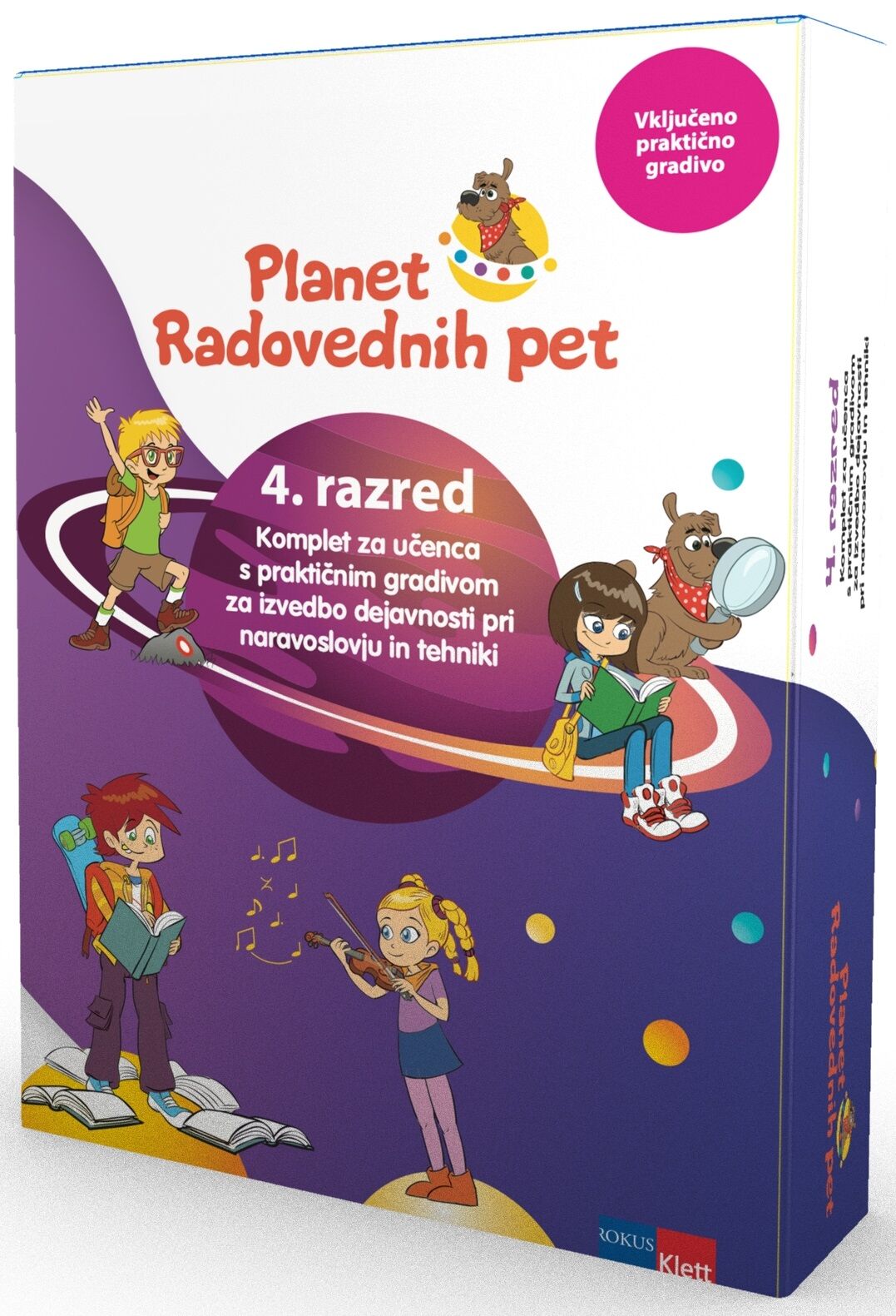DZ932067 PLANET RADOVEDNIH PET 4, KOMPLET PETIH SAM. DELOVNIH ZVEZKOV + NIT - slika 1