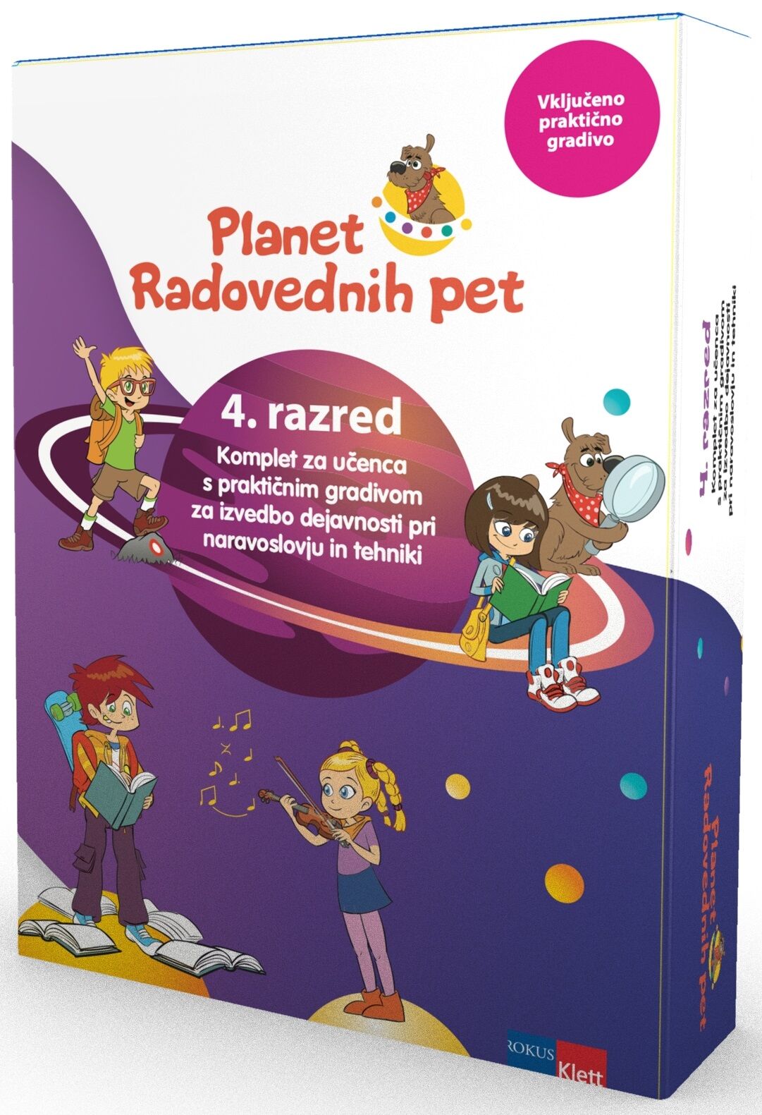 DZ932081 PLANET RADOVEDNIH PET 4, KOMPLET ŠTIRIH SAM DELOVNIH ZVEZKOV + NIT - slika 1