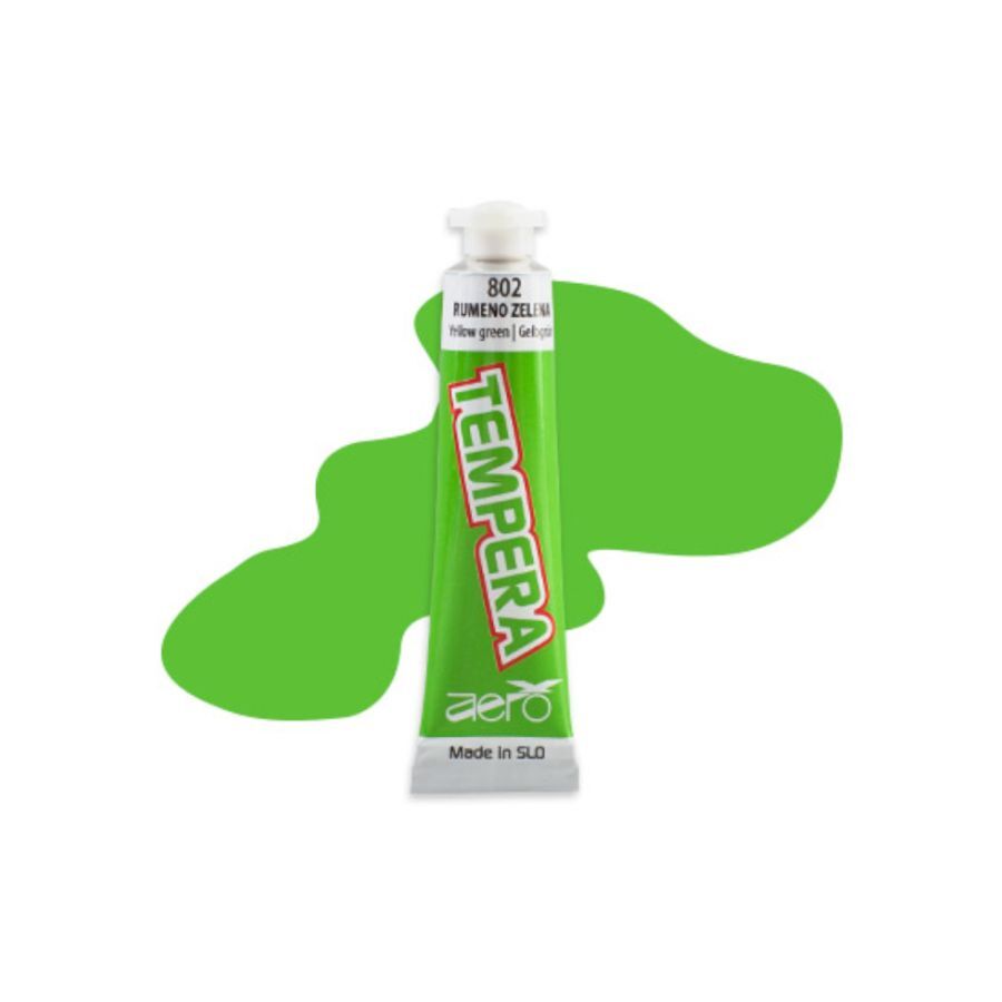 9207-1802_1 Tempera AERO TE 1/A - rumeno zelena 802, 7 ml - slika 1