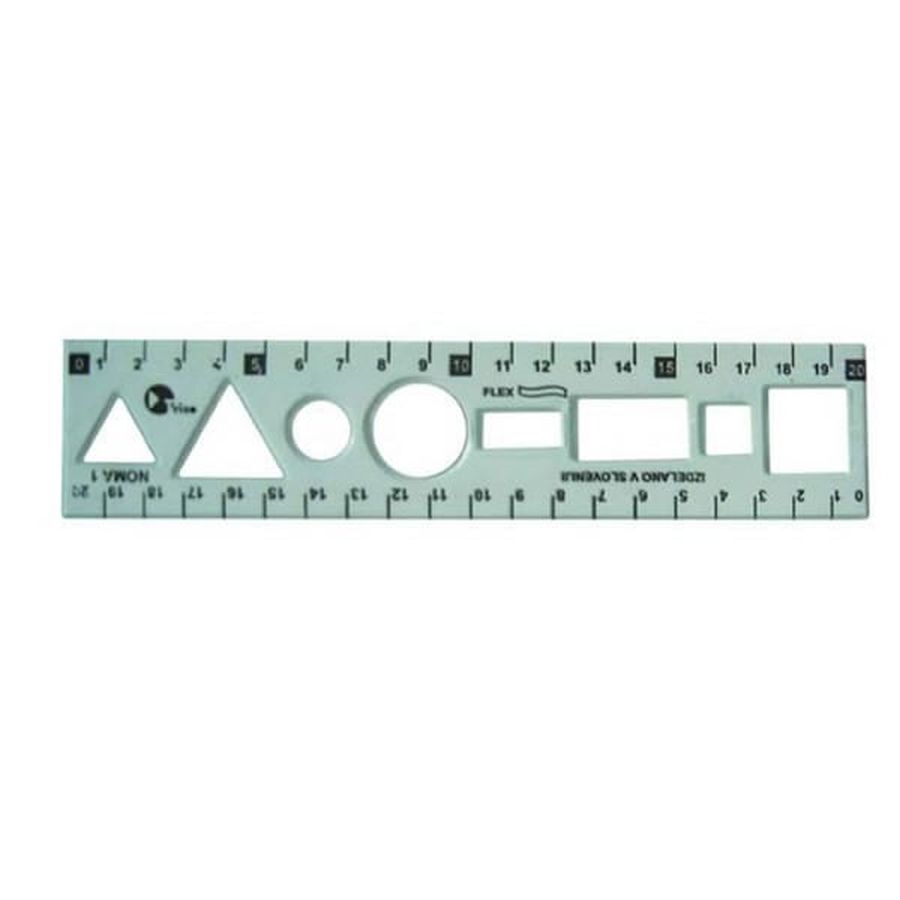 EC53067_1 Ravnilo NOMA 1 Flex - 20 cm, zeleno - slika 1