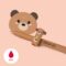 Kemični svinčnik GEL LEGAMI z radirko - rdeč, Teddy Bear - slika 2