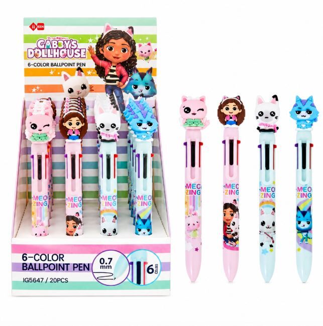 IG5647_1 Kemični svinčnik Gabbys Dollhouse - 6-barvni - slika 1
