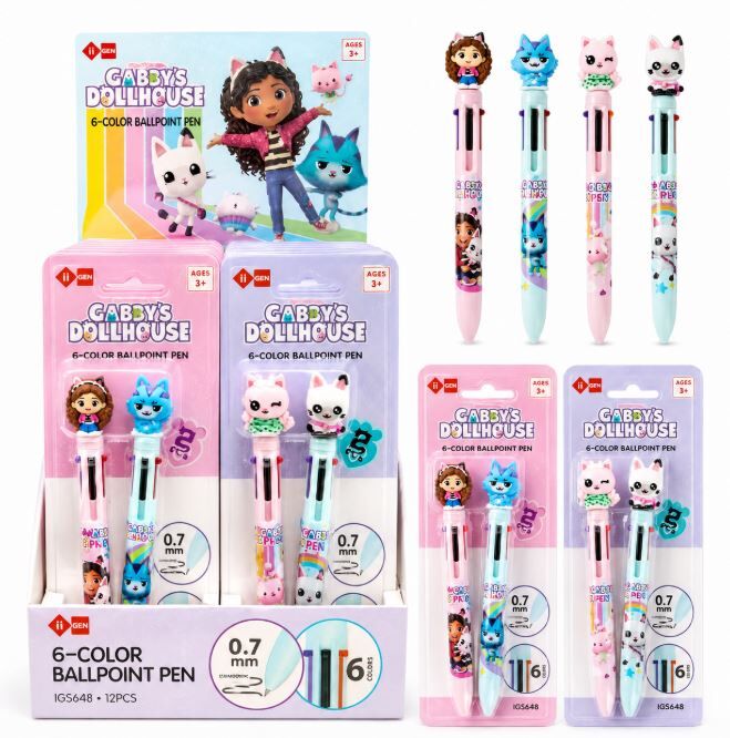 IG5648_1 Kemični svinčnik Gabbys Dollhouse - 6-barvni - slika 1