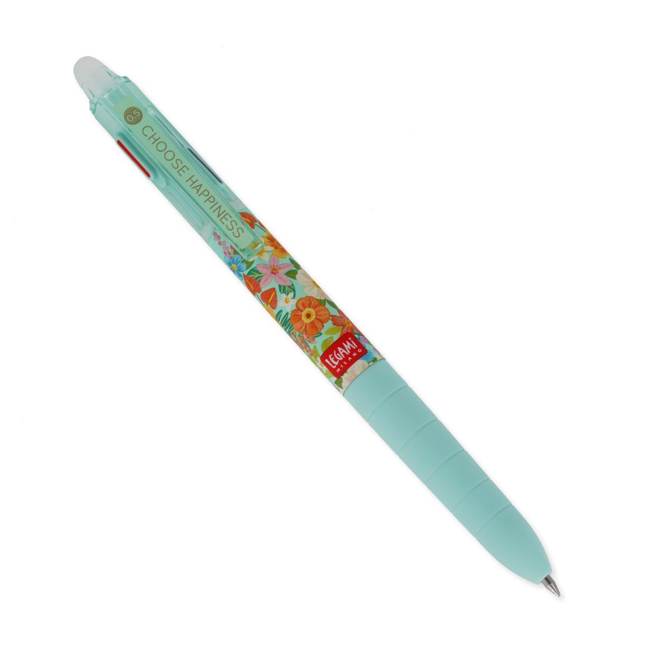TEP0002_1 Kemični svinčnik GEL LEGAMI z radirko - 3 barve, Flowers - slika 1